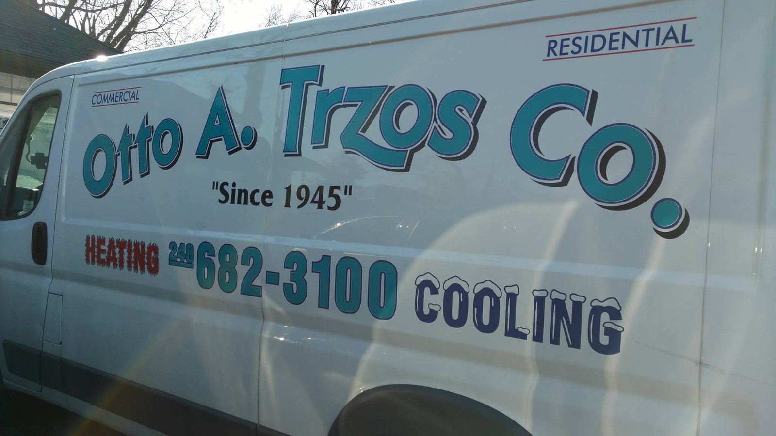 Otto A. Trzos family HVAC service van in Metro Detroit